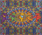 grateful dead psychedelic bears blanket