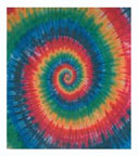 spiral fleece tie dye blanket