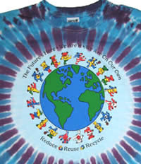 grateful dead bears around earth shirt