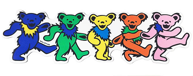 Grateful Dead Row Of Bears Die Cut Magnet