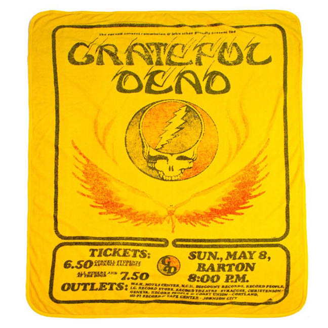 Grateful Dead Barton Hall 1977 Fleece Blanket