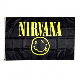 Nirvana Logo & Smile Flag