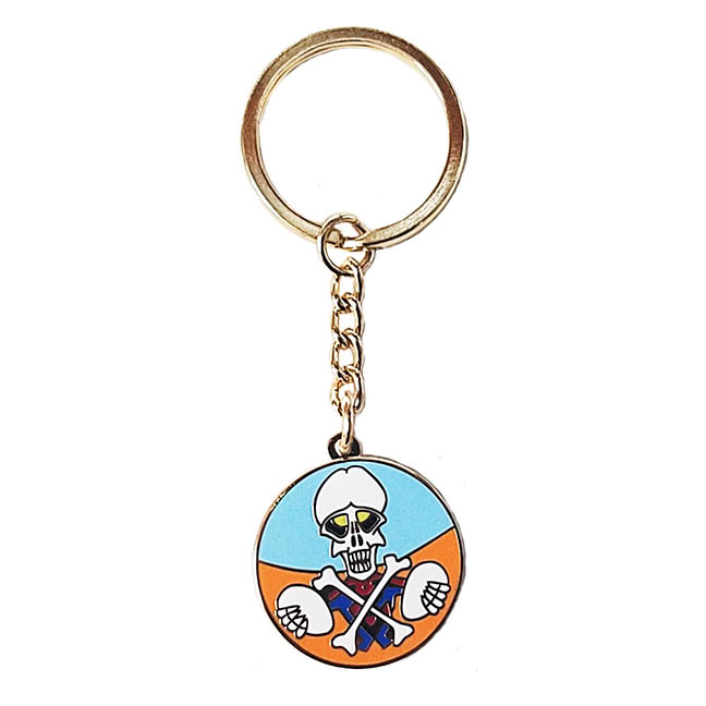 Grateful Dead Aoxomoxoa Skull Metal Key Chain