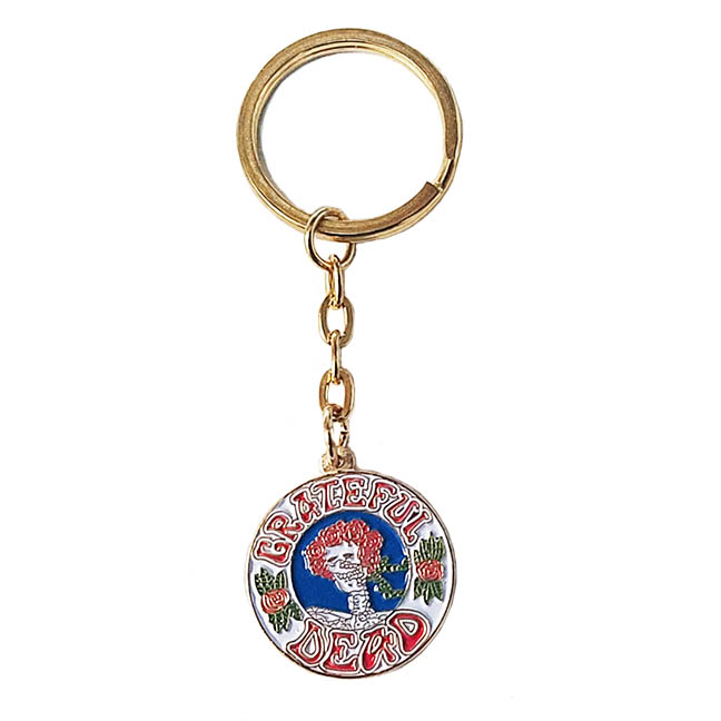 Grateful Dead Skull & Roses Metal Key Chain