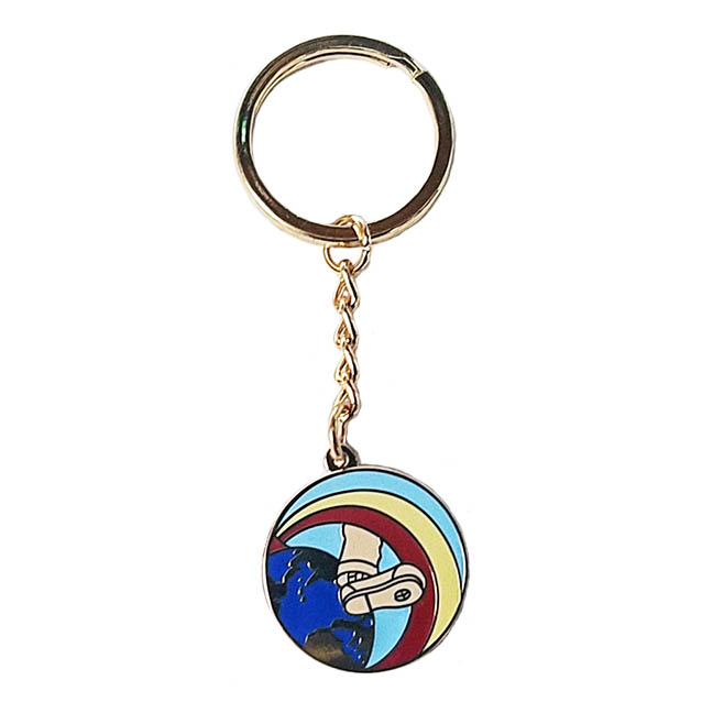 Grateful Dead Europe '72 Rainbow Metal Key Chain