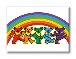 Grateful Dead Rainbow Bears Magnet