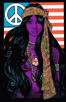 Hippie Girl Art Poster