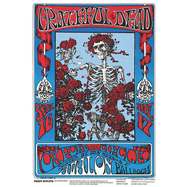 Grateful Dead Avalon Ballroom 1966 Poster