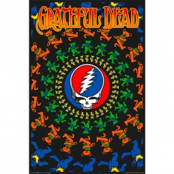 Grateful Dead Bear Circle Black Light Poster