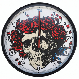 Grateful Dead Skull & Roses Clock