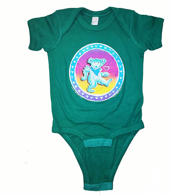 Grateful Dead Heart Bear Romper