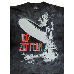 Led Zeppelin Exploding Zeppelin Tie Dye Shirt