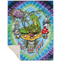 Alice All Mad Here Fleece Blanket