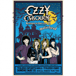 Ozzy Ozbourne 1981 Blizzard Tour Poster