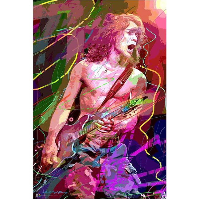 Eddie Van Halen Jump By David Lloyd Glover Poster