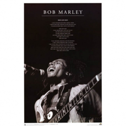 Bob Marley Iron Lion Zion Lyrics Poster
