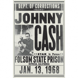 Johnny Cash Folsom State Poster