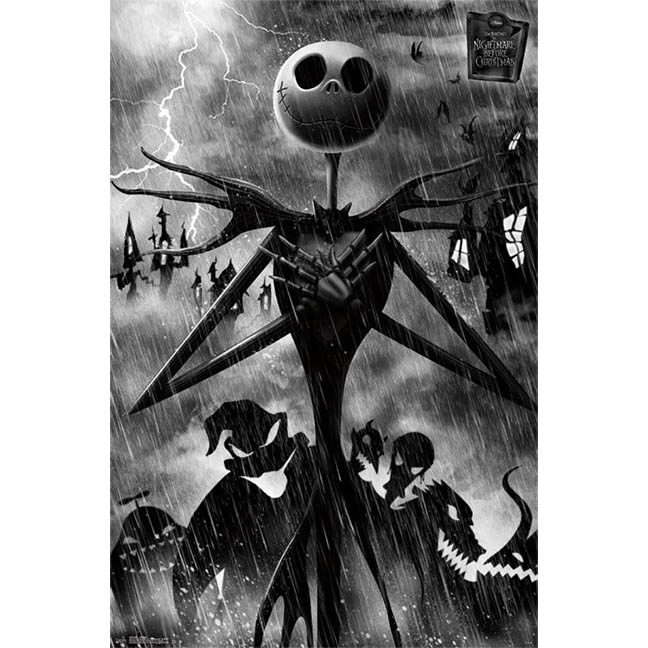 Nightmare Before Christmas Shadows Poster: Woodstock Trading Company