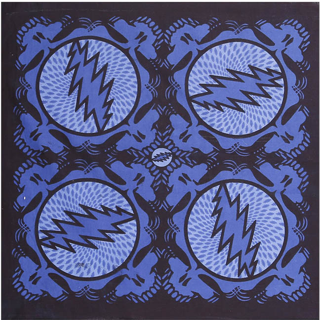 Grateful Dead Spin Your Face Blue Bandana