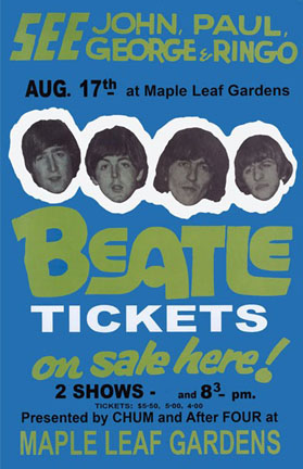 The Beatles Maple Leaf Gardens 1966 Poster: Woodstock Trading Company