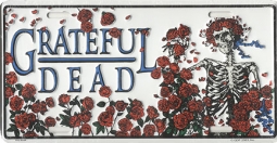 Grateful Dead Skeleton & Roses License Plate