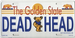 Grateful Dead California Deadhead License Plate