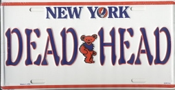 Grateful Dead New York Deadhead License Plate