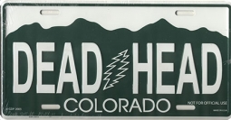 Grateful Dead Colorado Deadhead License Plate