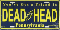 Grateful Dead Pennsylvania License Plate