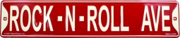 Rock-n-Roll Avenue Metal Sign