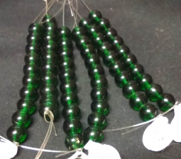 8mm Dark Green Druk Beads