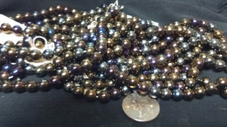 8mm Purple Iris Druk Beads