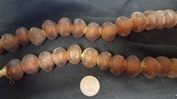 24mm Medium Dark Amber Powder Glass Beads