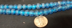 11mm Medium Aqua Powder Glass Beads