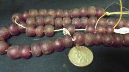 13mm Medium Purple Powder Glass Beads