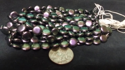 10mm Purple Metallic Coin Beads