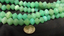 Antique Foam Green Bohemian Vaseline Glass Beads