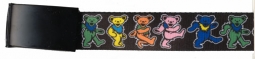 Grateful Dead Dancing Bears Web Belt With Black Buckle