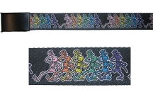 Grateful Dead Dancing Skeletons Web Belt With Black Buckle