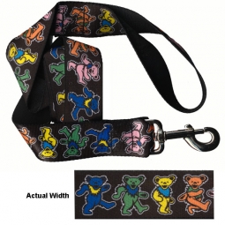 Grateful Dead Dancing Bears 1.5" Wide Pet Leash