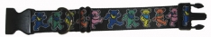 Grateful Dead Dancing Bears 1.5" Wide Clip Collar Small 13-18"