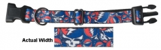 Grateful Dead SYF Stacked RWB 1" Clip Collar Medium 11-17"