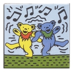 Grateful Dead Bears On Blue Magnet