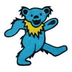 Grateful Dead Small Blue Dancing Bear Patch