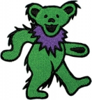 Grateful Dead Large Green Dancing Bear Patch