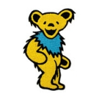 Grateful Dead Small Yellow Dancing Bear Patch