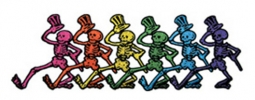 Grateful Dead Jumbo Dancing Skeletons Patch