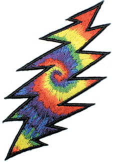 Grateful Dead Small Tie Dye Bolt Patch