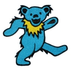 Grateful Dead Medium Blue Dancing Bear Patch