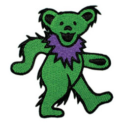 Grateful Dead Medium Green Dancing Bear Patch